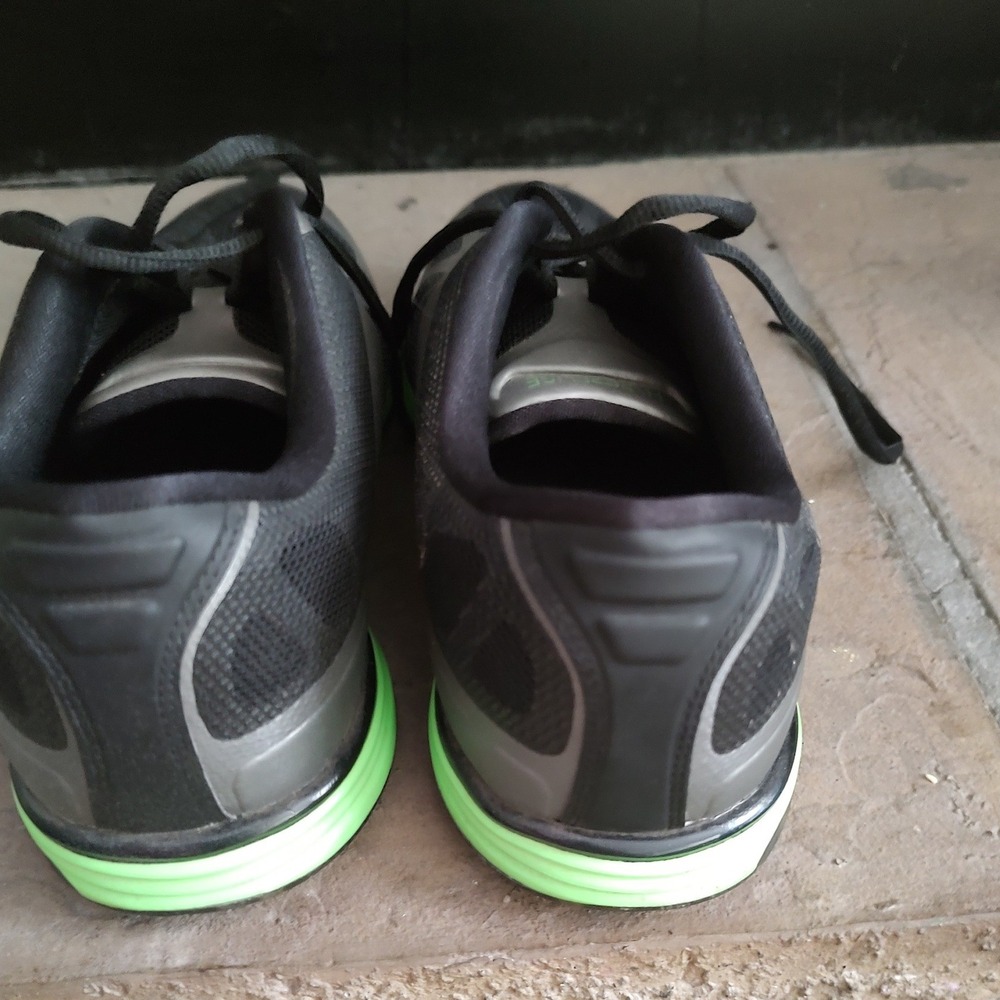 Nike Lunar Control Mens Golf Shoes Black Silver Poison Green Spikeless Low Top